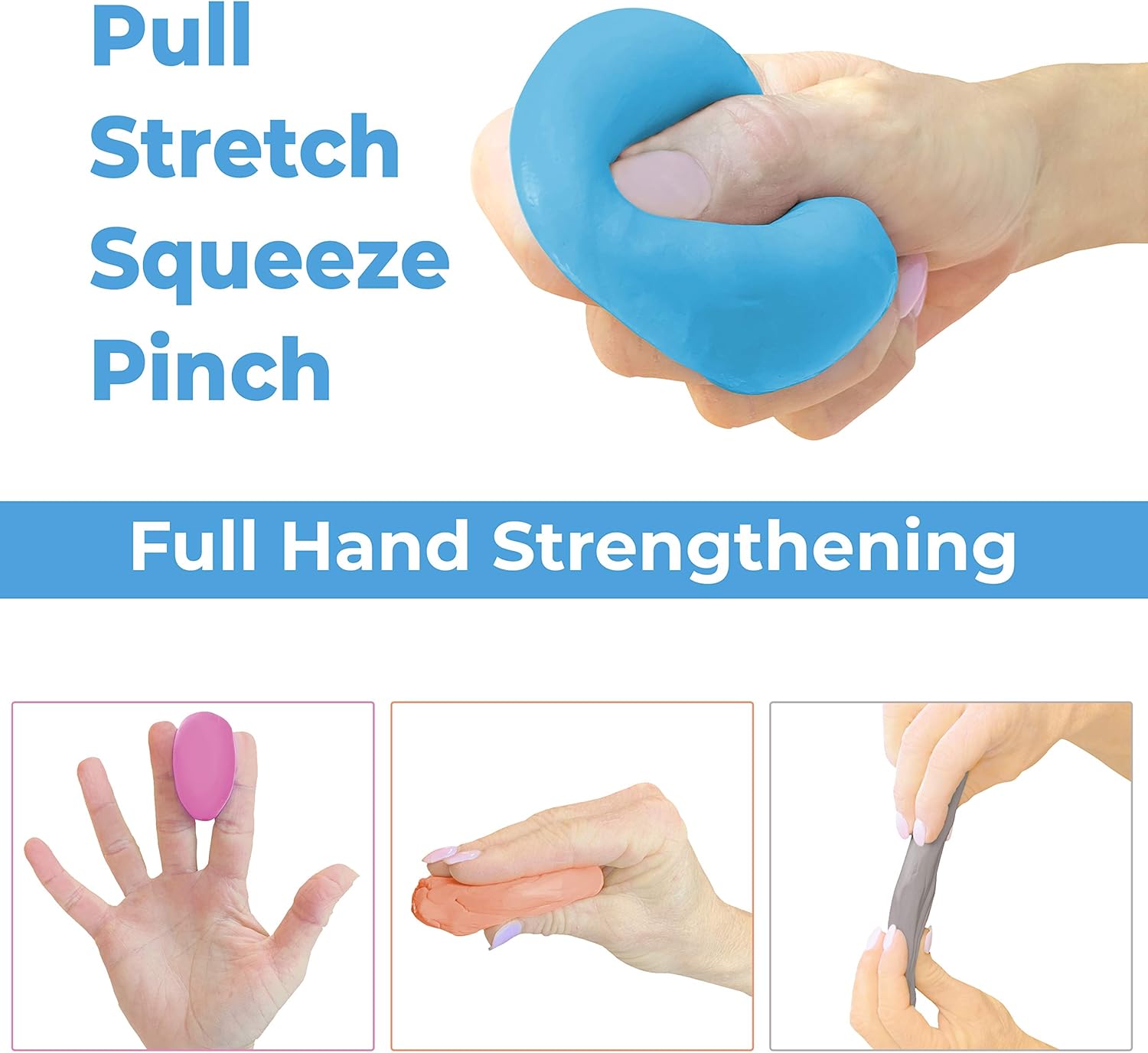 Crown Exercise Putty – High Resistance Hand Grip Strengthener (4 Pack, 4oz Each)- Finger Wrist Forearm Exerciser-Athletes of All Levels Made in USA : Sports & Outdoors