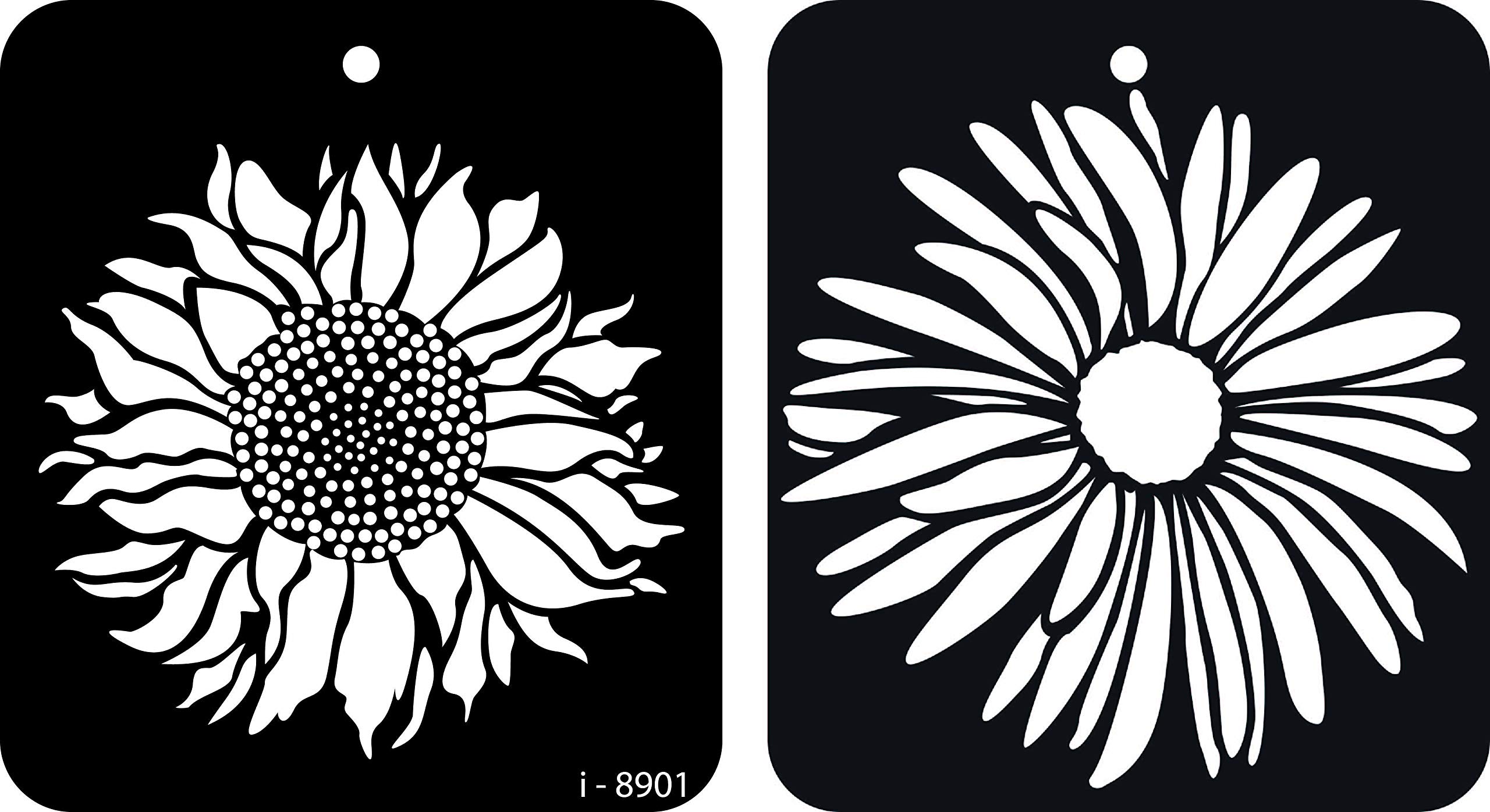 Mini Stencil (i-8901/8937) Set of 2 Craft Stencils