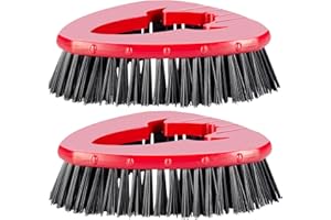 HUMUTA [2 Pack] Scrub Brushes, Floor Cleaning Brush Scrubber Replacements Compatible for O Cedar EasyWring 1-Tank Spin Mop System, Scrub Brush Attachment for Cleaning Bathroom, Kitchen, Tub and Tile