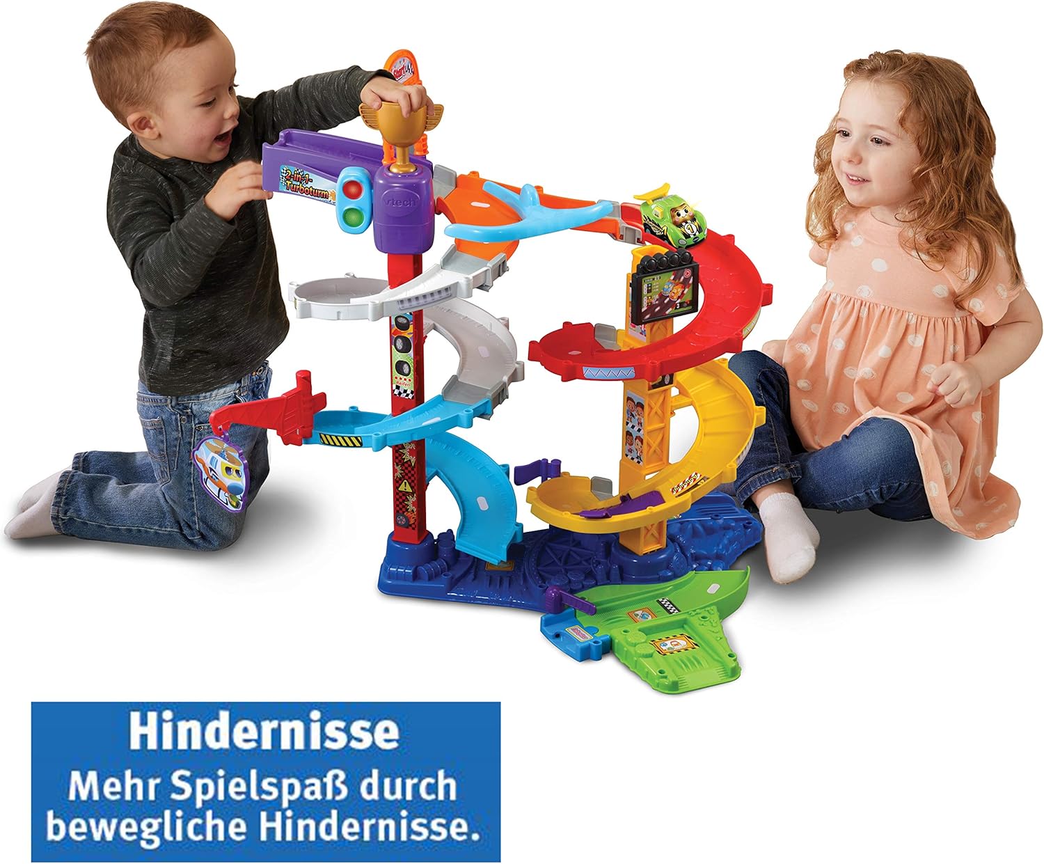 VTech 80-535004 TUT Baby Speedster 2-in-1 Turbo Tower Baby Toy, Racetrack, Parking Garage, Car, Colourful, Groot - Image 5