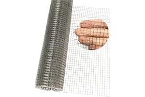 LOVEERCT Stainless Steel Welded Wire Mesh, 1/4 Inch Hole 11.85in x 10ft, 304 Stainless Steel Rustproof, Heavy Duty & Easy to Cut, 23GA Metal Mesh for Fencing, Garden Enclosure, Keep Rodents Out, DIY Projects