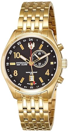 Swiss Eagle Analog Black Dial Mens Watch-SE-9060-55