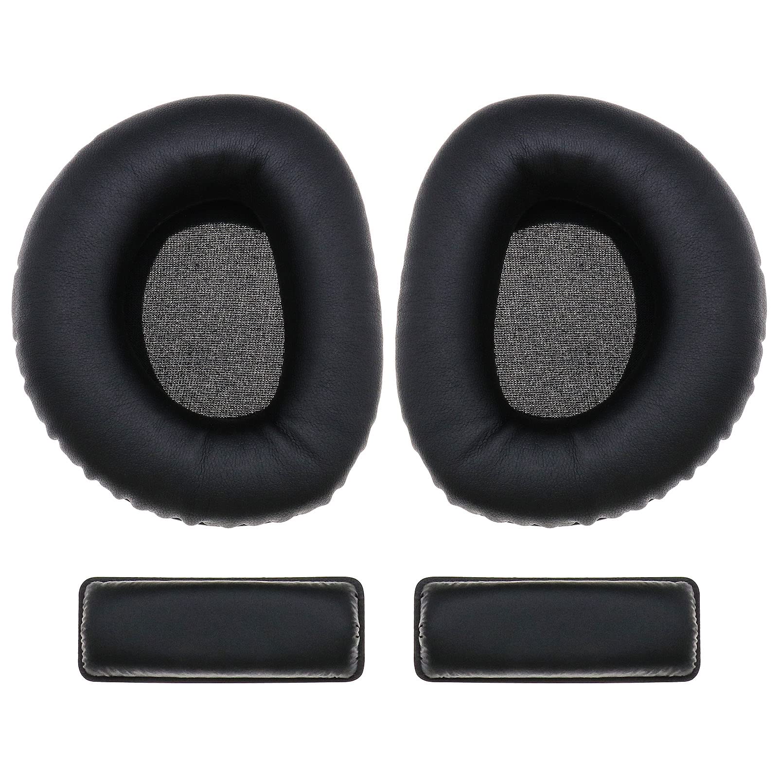 VGOL 1 Pair Earpads & 2PCS Headband Pads Compatible with Sennheiser HDR160 HDR170 RS160 RS180 Headset Replacement Ear Cushions Headphone Repair Parts Black