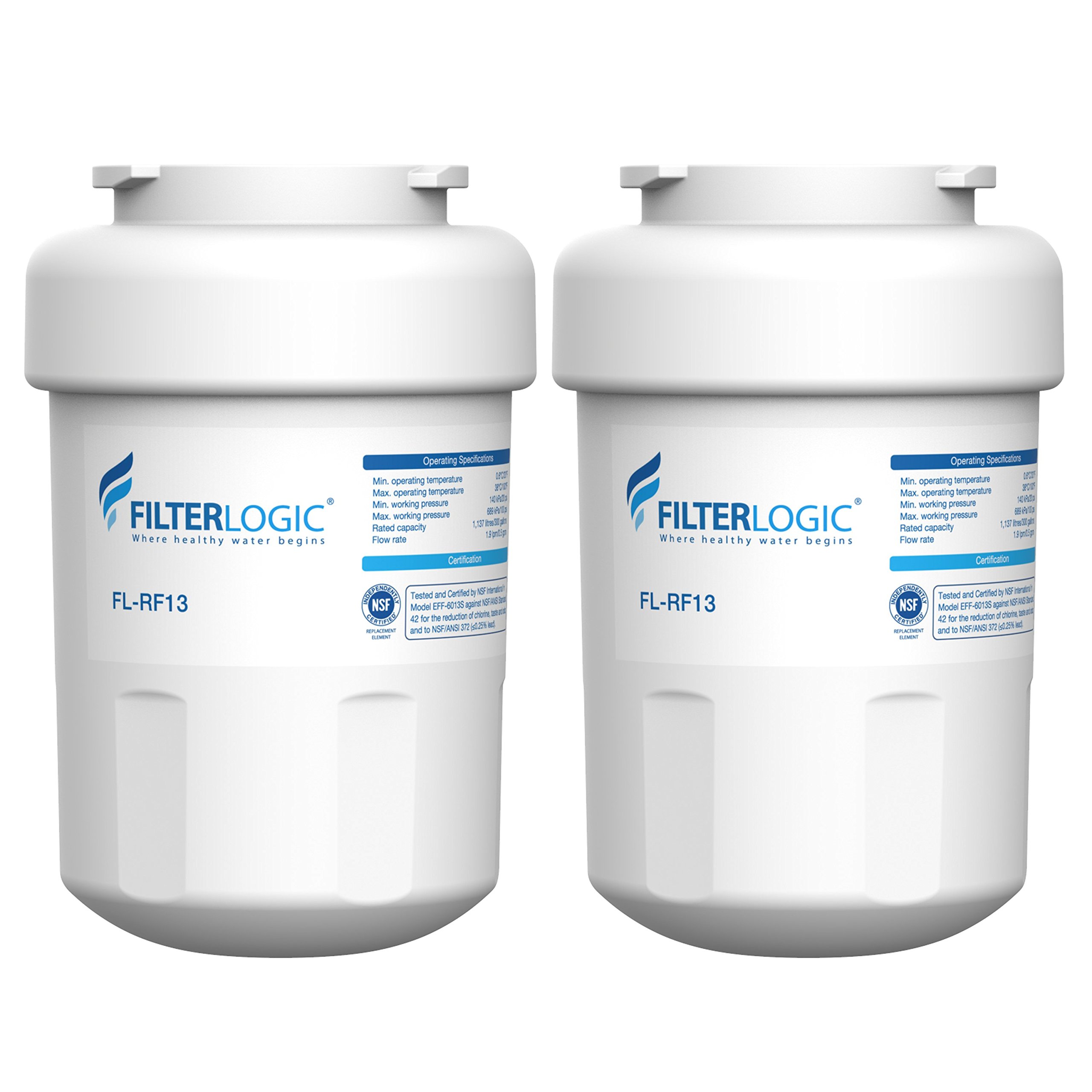 FilterLogic MWF Refrigerator Water Filter, Replacement for GE
