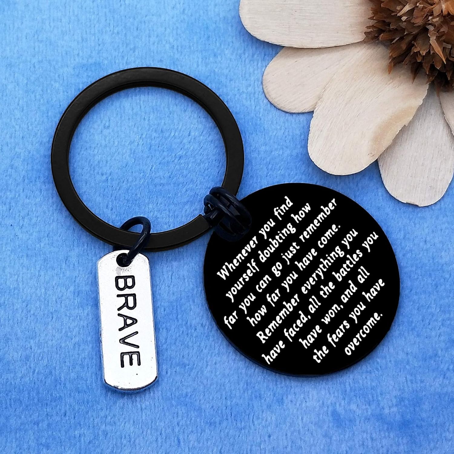 Encouragement Gifts Recovery Keyring for Men Women Addiction Recovery Gifts Sobriety Keychain Cancer Survivor Gift New Beginnings Gift Warrior Gift AA Gift Stay Strong Keyring Awareness Sympathy Gift - Image 5