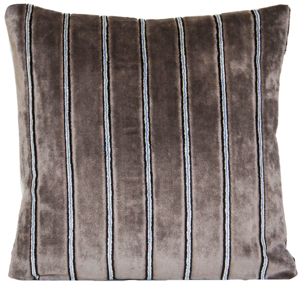 Grey Velvet Decorative Pillow Case Designers Guild Striped