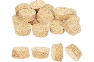 MECCANIXITY 20 Pcs Cork for Bottles Stoppers Cork Plugs, 1.5x1.34x0.63 Inch Soft Wood Natural Tapered Corks for Bar Restauran