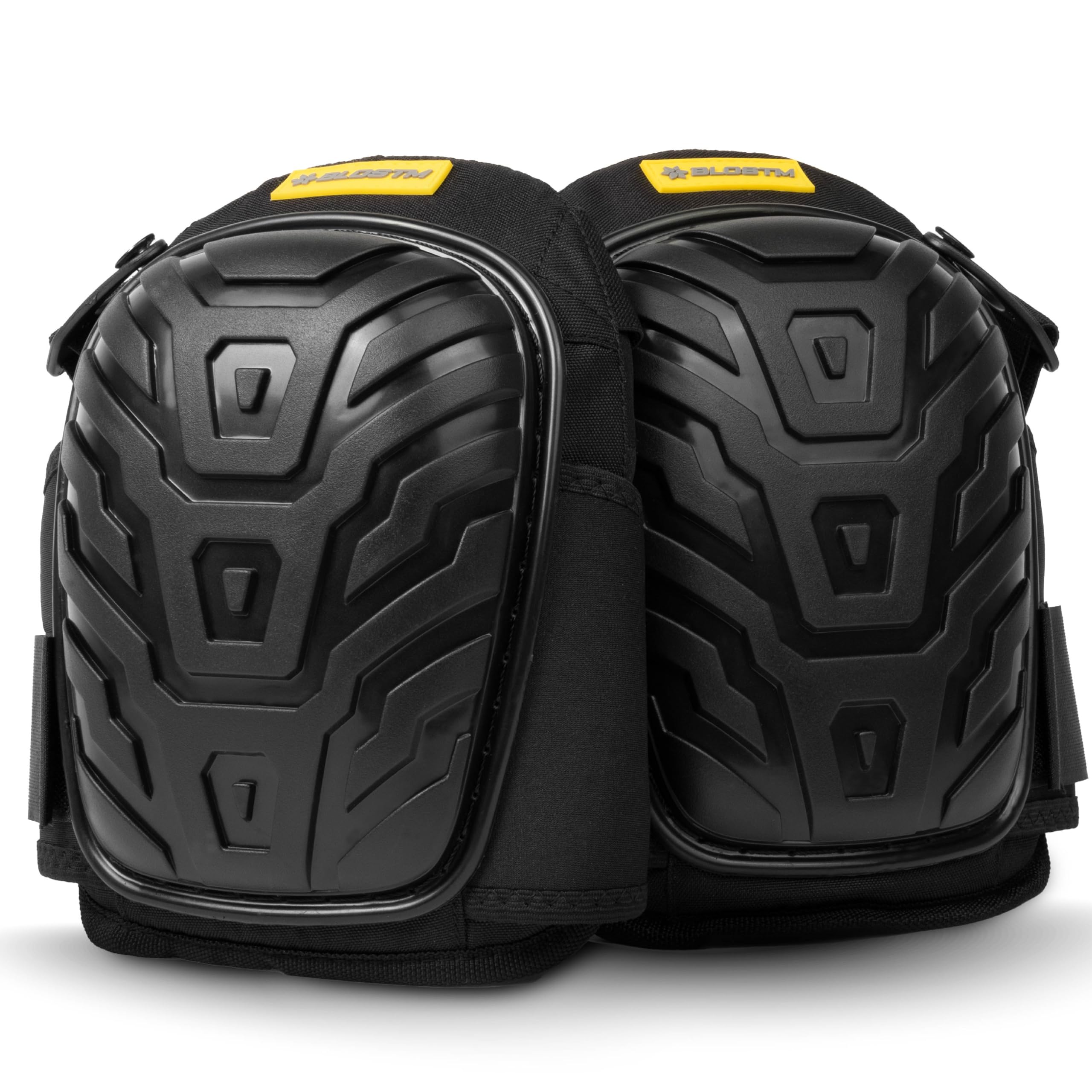 BLOSTM Professional Knee Pads Work - Anti-Slip Knee Pads for Work with Adjustable Buckles, Gel Cushion & Foam Padding Heavy Duty Work Knee Pads for Men & Women - Includes Mesh Storage Bag (1 Pair)