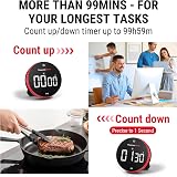 ThermoPro 99-Hour Digital Kitchen Timer with Strong Magnetic Display view 2