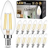 Cotanic E12 LED Bulb Dimmable 3000K Soft White, LED Candelabra Bulbs 60Watt Equivalent, Small Base Type B Light Bulbs, Candle