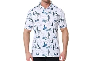 SPORTY BUFF Men's Golf Polo Shirt - Standout Performance Quick-Dry Golf Polo Shirts for Men