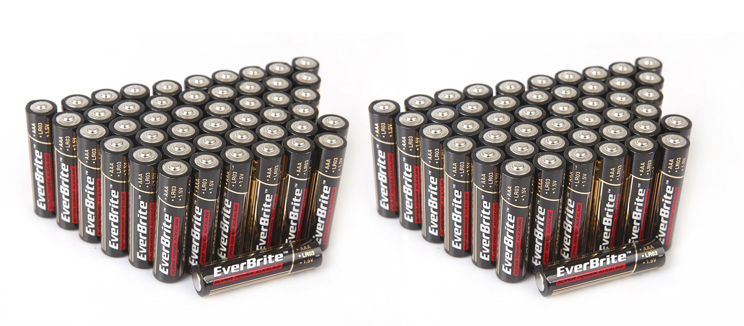 EverBrite AA Batteries Alkaline Battery 96 Count Bulk Pack