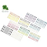 Self Adhesive Round Matte Solid Color Enamel Dots Sticker | 60pcs/sheet, Pack 10,Craft supplies