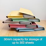 Elba A4+ Document Wallets 25 Pack Foolscap Folders Assorted Colours view 3