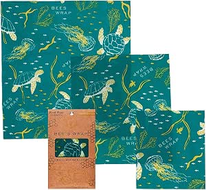 Purevacy Reusable Beeswax Food Wraps – Pack Of 3 (S, M, L), Eco-Friendly Cotton