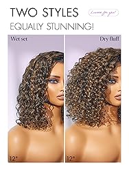 LUVME HAIR 100% Human Hair Wigs Curly Deep Wave