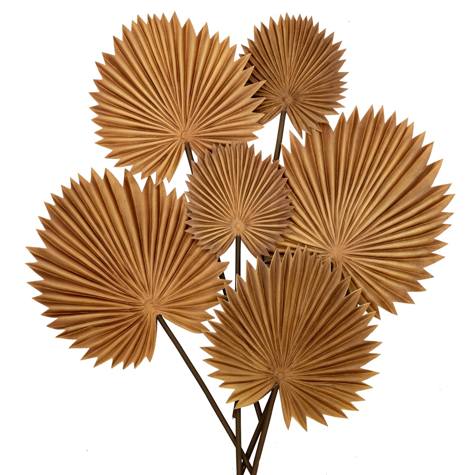 DILATATA Pu Foam Brown Artificial Palm Leaves Faux
