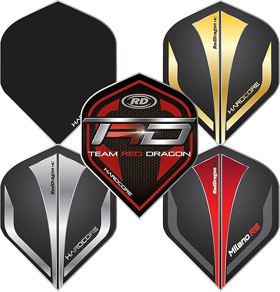 Hardcore Assorted Selection Pack Extra Thick Standard Dart Flights 5