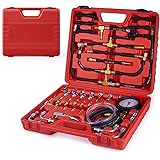 Orion Motor Tech Fuel Pressure Gauge, Fuel Injection Pressure Tester with 140PSI 10Bar Scale, Professional Fuel Pressure Test