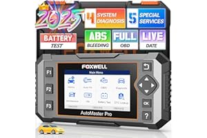 2025 FOXWELL NT614 Elite OBD2 Scanner with 5 Resets ABS Bleeding, SAS Calibration, Oil, EPB, Throttle, Upgrade of NT604 Code Reader Scan Tools, ABS SRS Engine Transmission Battery Test Car Scanner