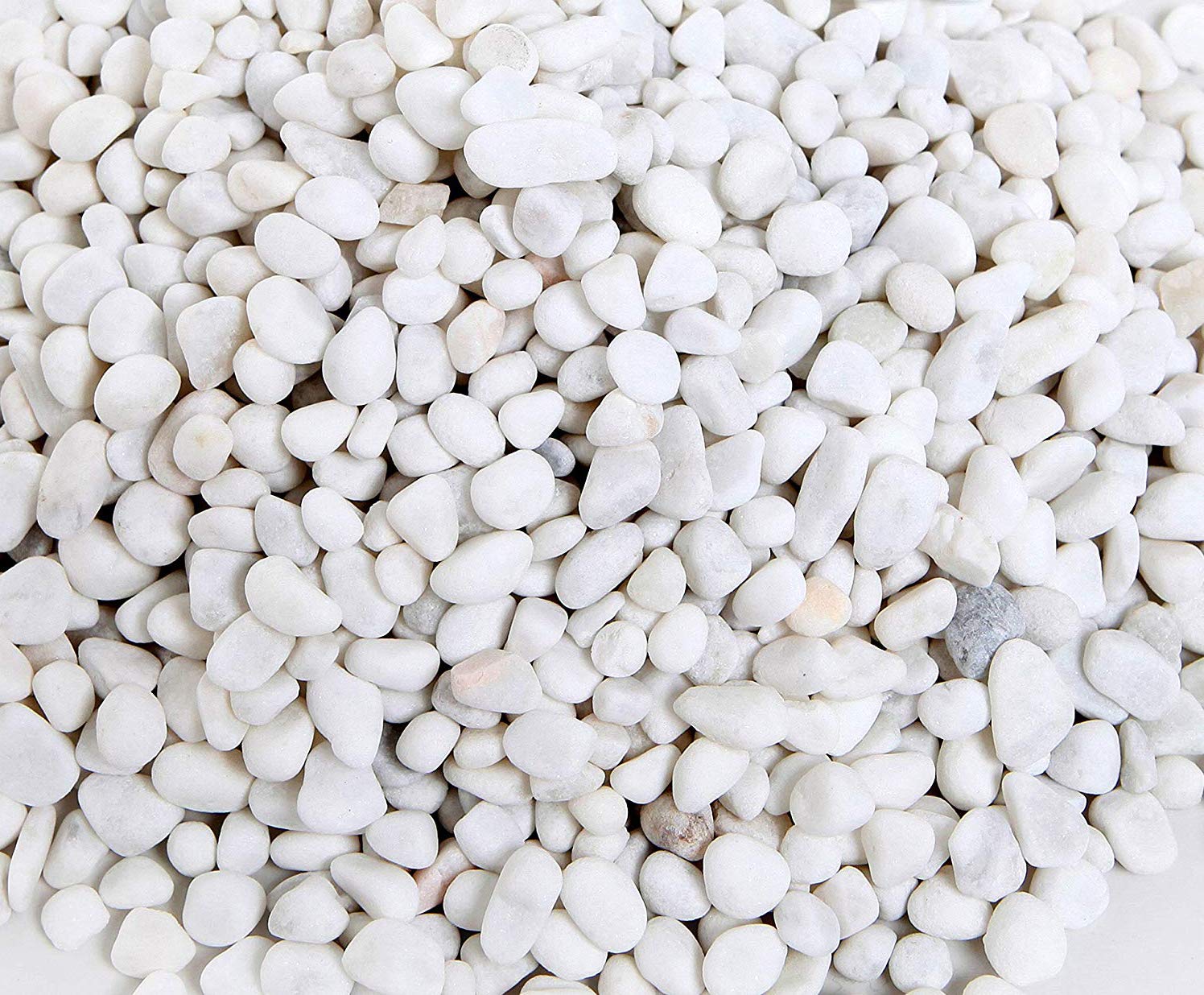 Ruiuzioong White Decorative Natural Pebbles, 510g Mini Assorted Pebble Stones,Mixed River Gravel for Vase Filler, Plant Pots, Landscaping, Aquariums, Home and Garden