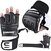 SAWANS Punch Bag Boxing Gloves Karate Mitts MMA Body Combat Taekwondo Training Martial Art Fighting Grappling Muay Thai