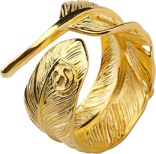 Amazon Silver Kyasya シルバー925素材 18kgp ゴールド フェザーリング 18k Gp 金 羽根 イーグルメタル リング リング 通販