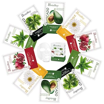 Download Amazon Com Botabay Pack Facial Mask Sheets Vegan Essense For Every Skin Type Fresh Face Masks Instant Hydrating And Moisturizing Skin Care 10 Pcs Mixed Beauty PSD Mockup Templates
