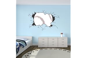 West Mountain Baseball Breaking Wall Decal Home Decor Art Vinyl Sticker
