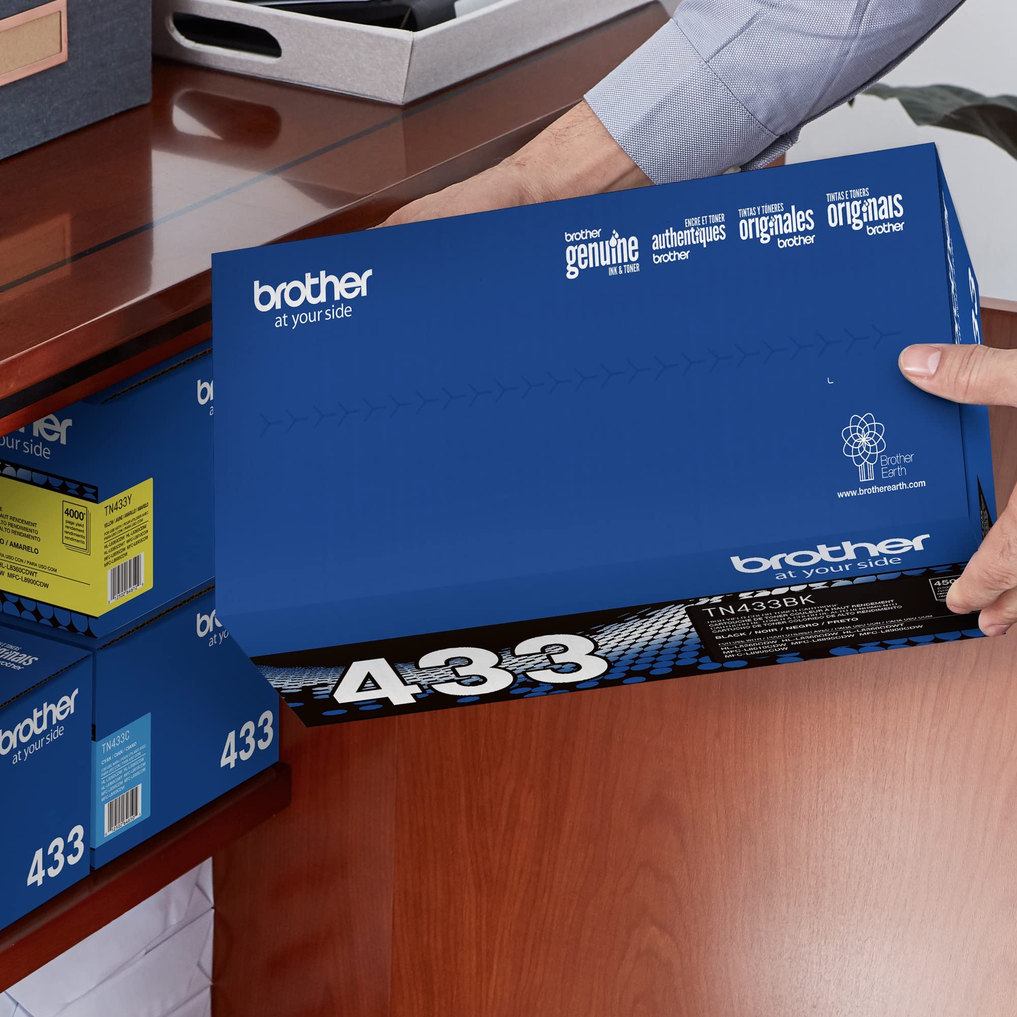 Brother Genuine TN433BK High Yield Toner-Retail Packaging , Black, 1 Size