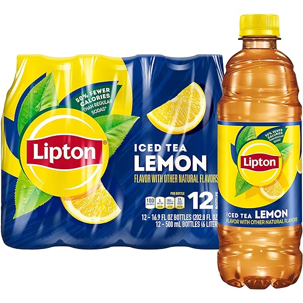 LIPTON ICED TEA LEMON, 16.9 FL OZ BOTTLES...