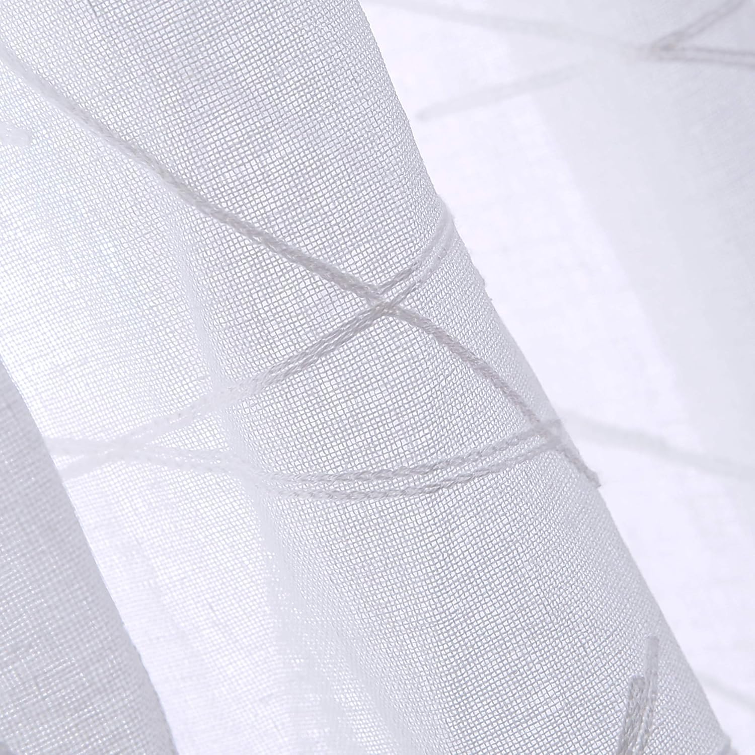 1pc Tenda In Tulle Con Foglie Ricamate 132x213cm, Tenda Floreale Semitrasparente Per Camera Da Letto E Soggiorno Khaki 96905421 - Foto 10