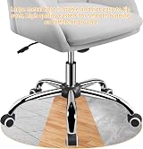 Yaheetech Velvet Computer Chair Light Gray with Armrests Multi Tilt 136kg view 8