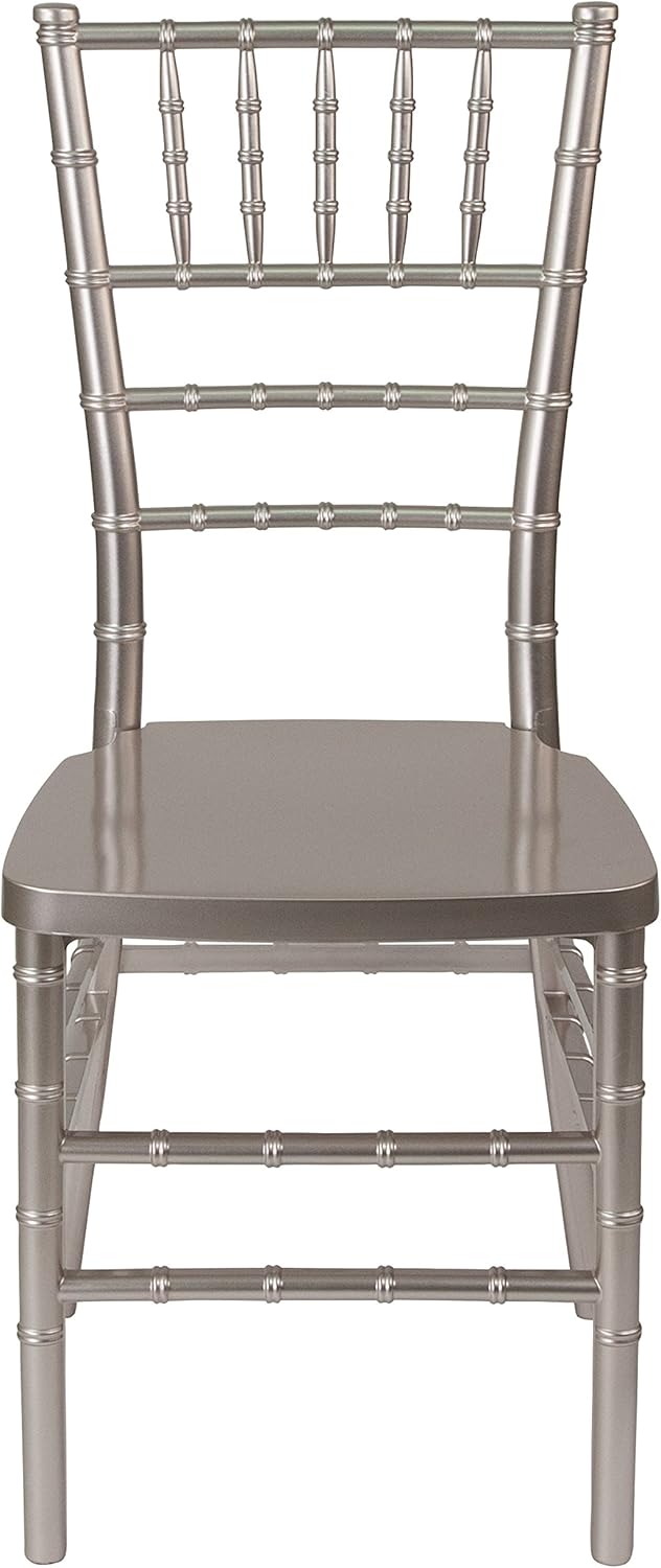 Flash Furniture HERCULES PREMIUM Series Pewter Resin Stacking Chiavari Chair - Chairs