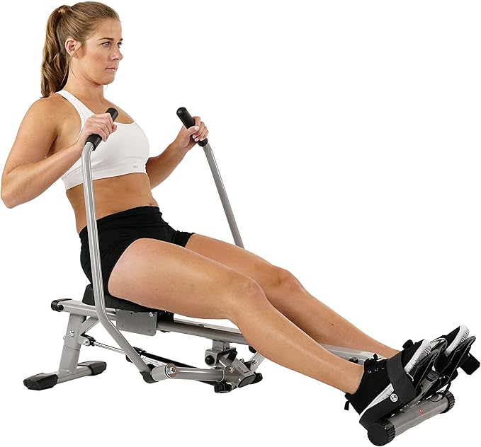 Sunny Health Fitness Rameur Sf Rw5639 Full Motion Avec Capacite De Poids De 159 Kg Et Ecran Lcd Amazon Fr Sports Et Loisirs