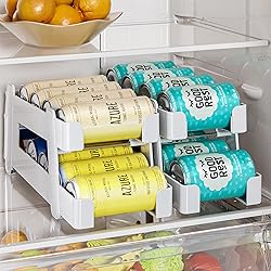 LAMU 4 Pack Soda Can Organizer Dispenser for