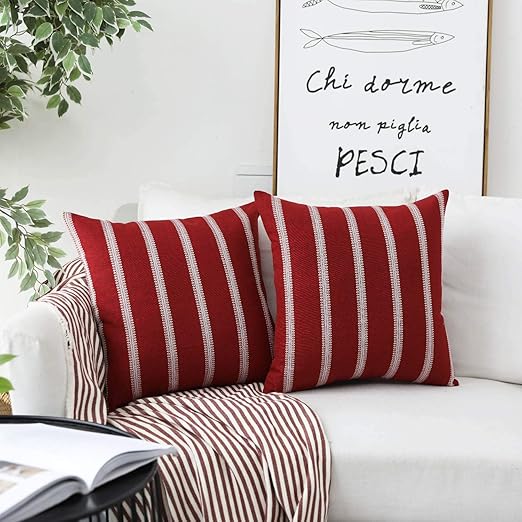 Amazon Com Home Brilliant Decorations Embroidered Striped