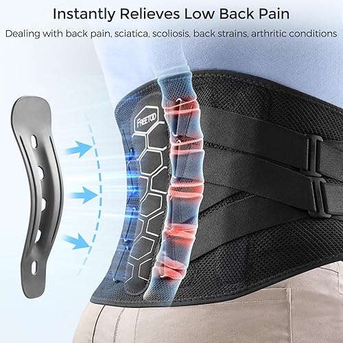 Paskyee Back Brace For En Woen Lower Back Pain Relief With 6 Stays - View #2