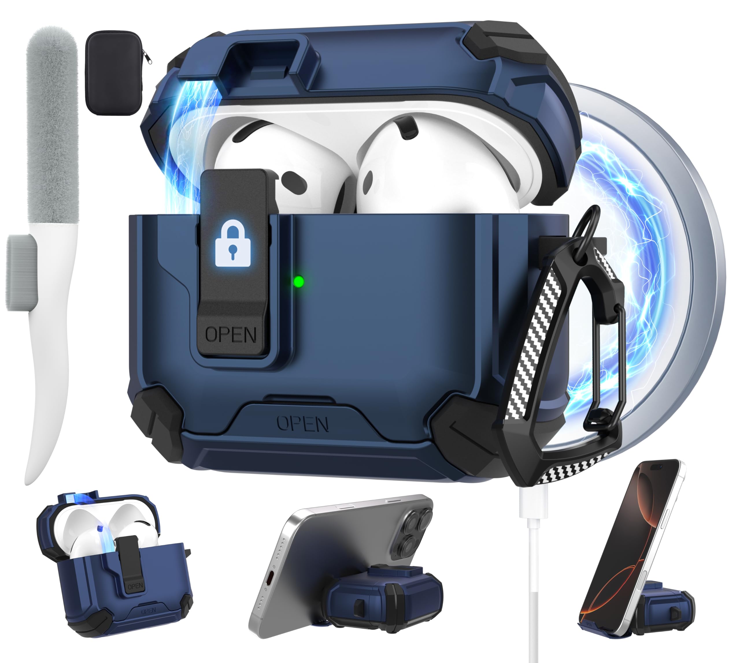 Maxjoy for AirPods 4 Case Cover 2024, AirPods 4th