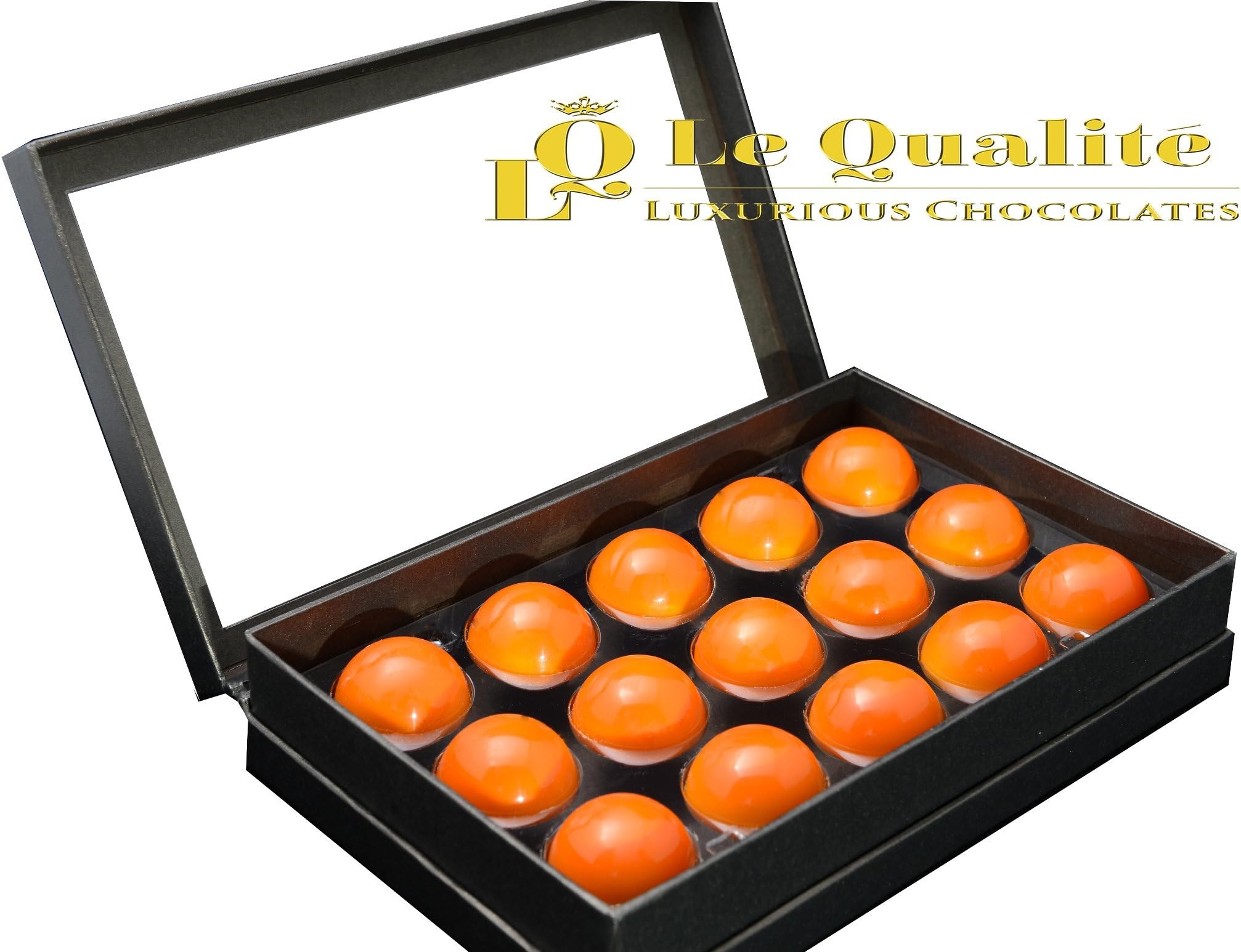 Delicious Gluten Free Belgian Orange Chocolate Truffles Signature Collection Box (Box of 15 Truffles)