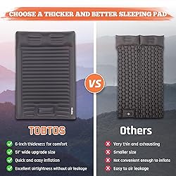 TOBTOS Double Sleeping Pad for Camping, Extra Thick