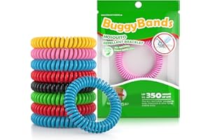 BuggyBands 48 Pack Mosquito Repellent Bracelets for Adults & Kids, DEET-Free Wristbands, Individually Wrapped Bug Repellent Bands