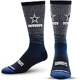 FBF - NFL Team Tonal Adult Unisex Crew Socks Game Day Apparel Men's Size Large - Dallas Cowboys