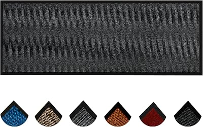 Homatz Hallway Runner Rug Grey 60x180cm Non-Slip Entrance Mat