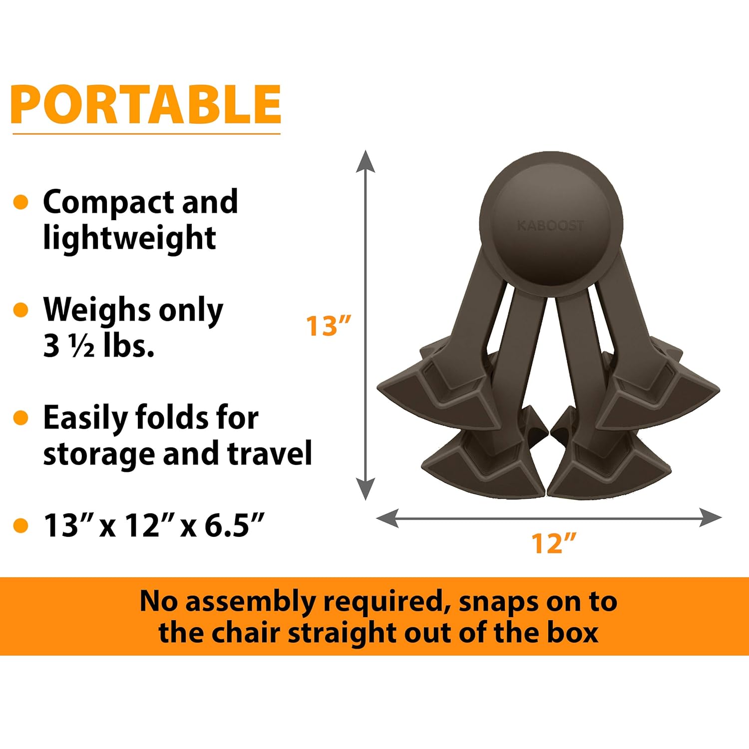 KABOOST Booster Seat for Dining Table, Chocolate - Goes Under The Chair - Portable Chair Booster for Toddlers : Chair Booster Seats : Baby