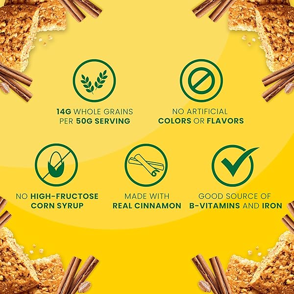 BELVITA SOFT BAKED BREAKFAST BARS, CINNAMON OAT, 5 PACKS (1 BISCUIT PER PACK)