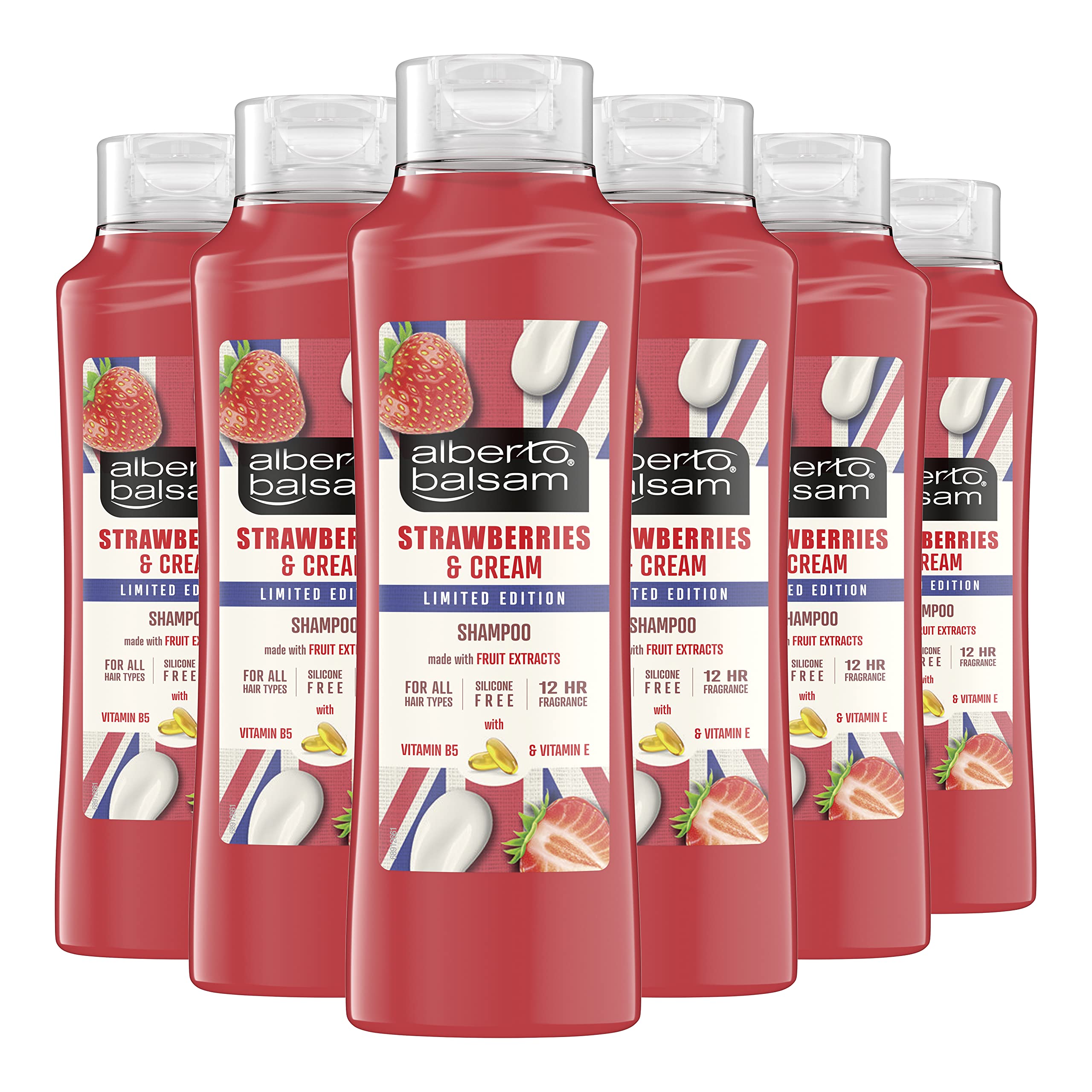 Alberto Balsam Strawberries & Cream Shampoo 6 x 350 ml