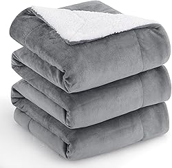 Aisbo Warm Throw Blanket King - Thick Sherpa