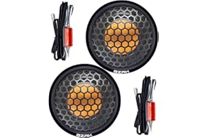 BZRK Audio RS-T150 1 Inch Dome Tweeters for Car -150 watts Each- Aluminum/Neodymium - Flush Mount Only Black/Copper