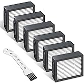 Filters Replacement Fit for i-Robot Roomba E I &amp; J Series i1 i3 i3,6 Pack | Fit for i4 i5/plus i7 i7+/plus i6 i6+ i8 i8+ E5 E6 E7 Vacuum Cleaner parts 4639161,High Efficiency Filters +1 Cleaning Brush